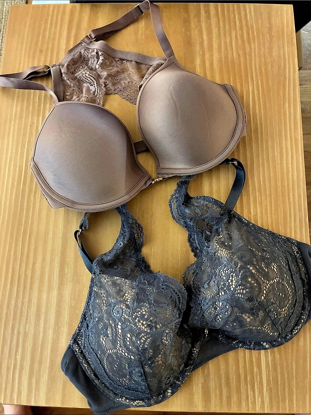 ThirdLove Set of 2 Bras 24/7 Lace Contour Plunge & Lace Racerback 34D